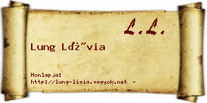 Lung Lívia névjegykártya